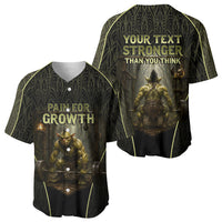 Personalized Muscular Goblin Weightlifting Baseball Jersey Pain For Growth Dark Fantasy Gym Graphic