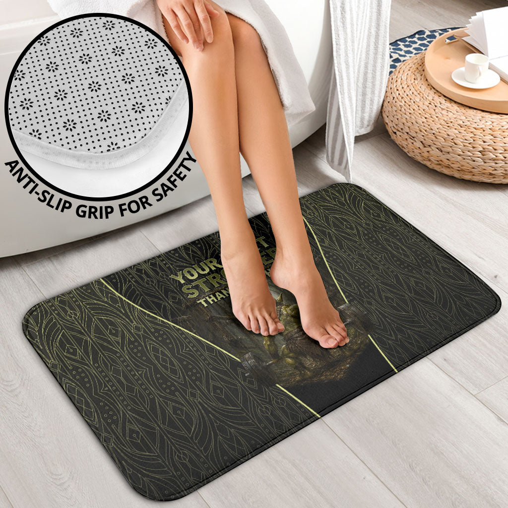 Personalized Muscular Goblin Weightlifting Bathroom Set Pain For Growth Dark Fantasy Gym Graphic