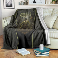 Personalized Muscular Goblin Weightlifting Blanket Pain For Growth Dark Fantasy Gym Graphic