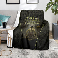 Personalized Muscular Goblin Weightlifting Blanket Pain For Growth Dark Fantasy Gym Graphic