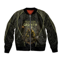 Personalized Muscular Goblin Weightlifting Bomber Jacket Pain For Growth Dark Fantasy Gym Graphic