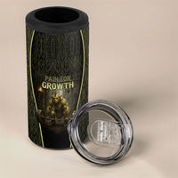 Personalized Muscular Goblin Weightlifting 4 in 1 Can Cooler Tumbler Pain For Growth Dark Fantasy Gym Graphic