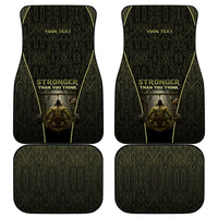 Personalized Muscular Goblin Weightlifting Car Mats Pain For Growth Dark Fantasy Gym Graphic