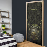 Personalized Muscular Goblin Weightlifting Door Cover Pain For Growth Dark Fantasy Gym Graphic