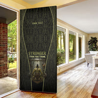 Personalized Muscular Goblin Weightlifting Door Cover Pain For Growth Dark Fantasy Gym Graphic