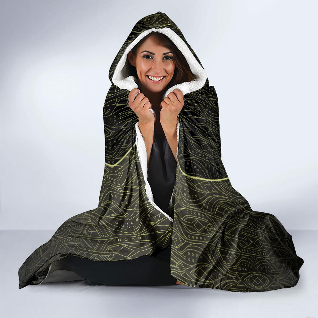 Personalized Muscular Goblin Weightlifting Hooded Blanket Pain For Growth Dark Fantasy Gym Graphic
