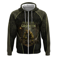 Personalized Muscular Goblin Weightlifting Hoodie Pain For Growth Dark Fantasy Gym Graphic
