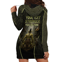 Personalized Muscular Goblin Weightlifting Hoodie Dress Pain For Growth Dark Fantasy Gym Graphic
