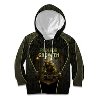 Personalized Muscular Goblin Weightlifting Kid Hoodie Pain For Growth Dark Fantasy Gym Graphic