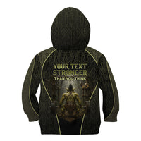 Personalized Muscular Goblin Weightlifting Kid Hoodie Pain For Growth Dark Fantasy Gym Graphic