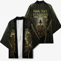 Personalized Muscular Goblin Weightlifting Kimono Pain For Growth Dark Fantasy Gym Graphic
