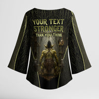 Personalized Muscular Goblin Weightlifting Kimono Sleeve Blouse Pain For Growth Dark Fantasy Gym Graphic