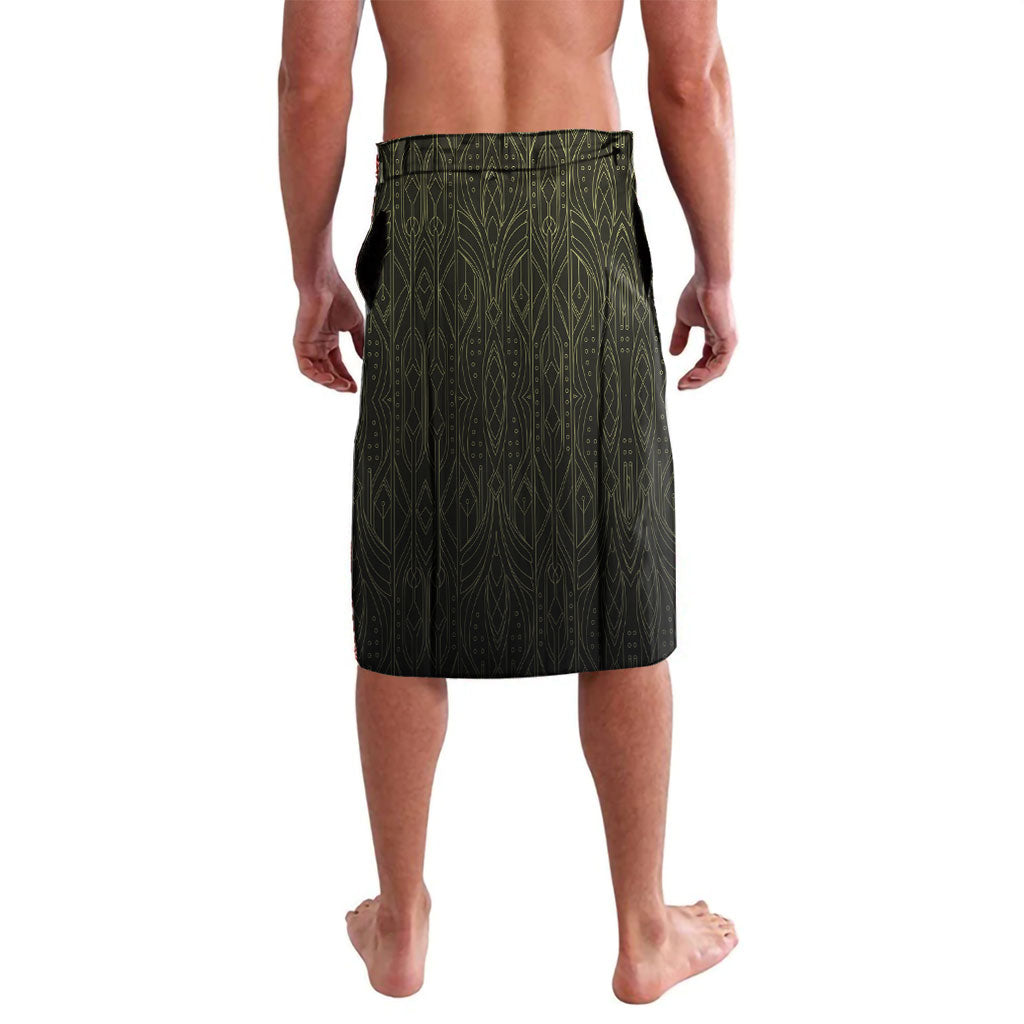 Personalized Muscular Goblin Weightlifting Lavalava Pain For Growth Dark Fantasy Gym Graphic