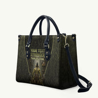 Personalized Muscular Goblin Weightlifting Leather Bag Pain For Growth Dark Fantasy Gym Graphic