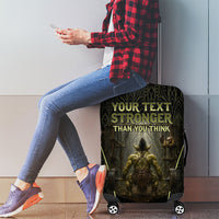 Personalized Muscular Goblin Weightlifting Luggage Cover Pain For Growth Dark Fantasy Gym Graphic