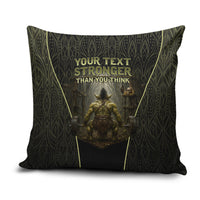 Personalized Muscular Goblin Weightlifting Pillow Cover Pain For Growth Dark Fantasy Gym Graphic