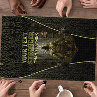 Personalized Muscular Goblin Weightlifting Puzzle Pain For Growth Dark Fantasy Gym Graphic