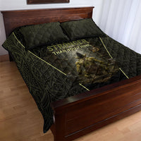 Personalized Muscular Goblin Weightlifting Quilt Bed Set Pain For Growth Dark Fantasy Gym Graphic