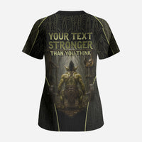 Personalized Muscular Goblin Weightlifting Scrub Top Pain For Growth Dark Fantasy Gym Graphic