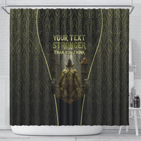 Personalized Muscular Goblin Weightlifting Shower Curtain Pain For Growth Dark Fantasy Gym Graphic