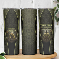 Personalized Muscular Goblin Weightlifting Skinny Tumbler Pain For Growth Dark Fantasy Gym Graphic