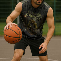 Personalized Muscular Goblin Weightlifting Sleeveless Hoodie Pain For Growth Dark Fantasy Gym Graphic