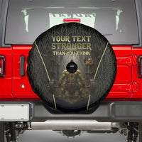 Personalized Muscular Goblin Weightlifting Spare Tire Cover Pain For Growth Dark Fantasy Gym Graphic