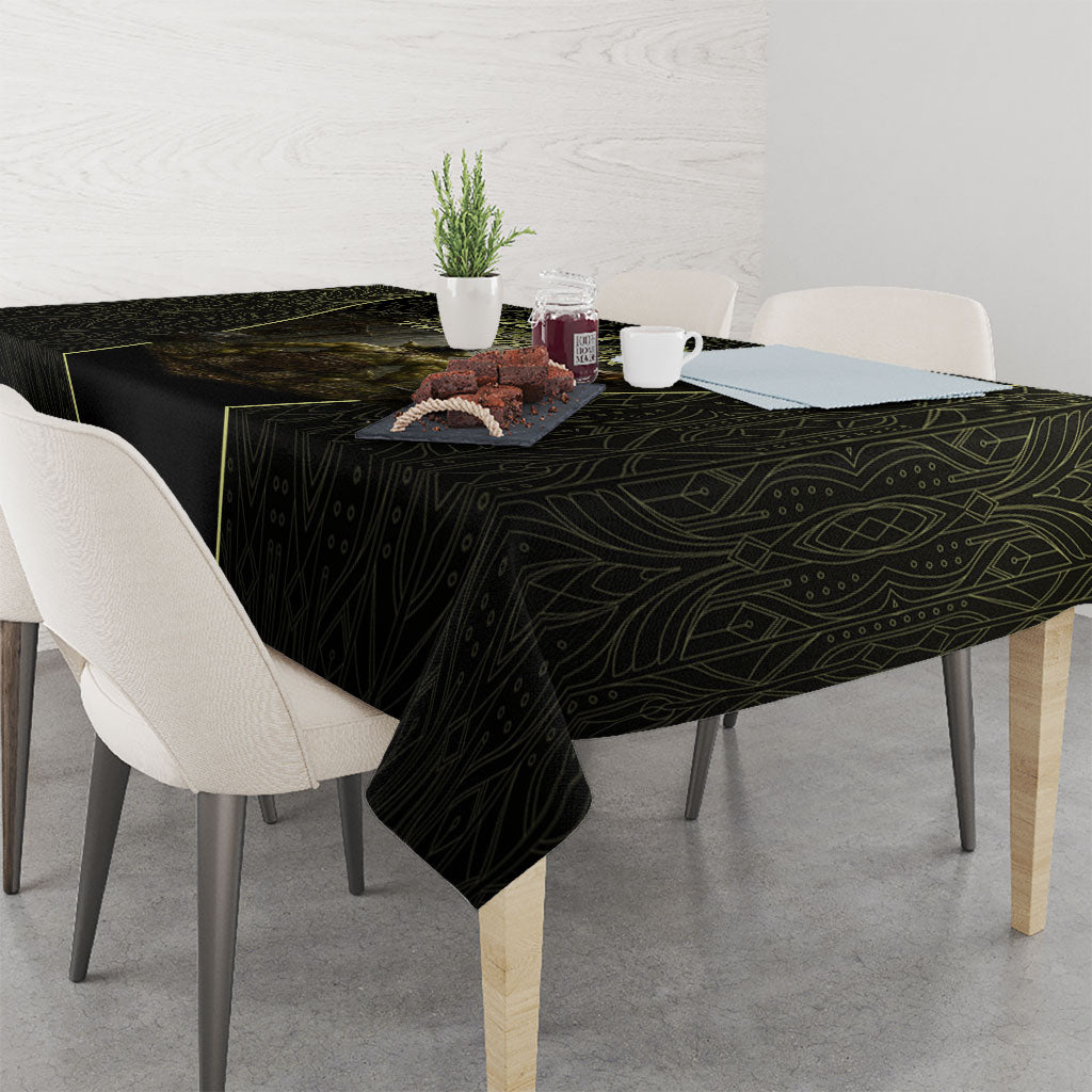 Personalized Muscular Goblin Weightlifting Tablecloth Pain For Growth Dark Fantasy Gym Graphic