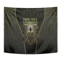 Personalized Muscular Goblin Weightlifting Tapestry Pain For Growth Dark Fantasy Gym Graphic
