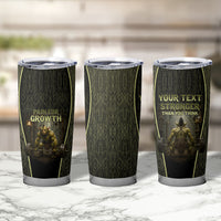 Personalized Muscular Goblin Weightlifting Tumbler Cup Pain For Growth Dark Fantasy Gym Graphic