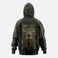 Personalized Muscular Goblin Weightlifting Zip Hoodie Pain For Growth Dark Fantasy Gym Graphic