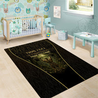Personalized Muscular Cat Weightlifting Area Rug Pain For Growth Dark Fantasy Gym Graphic