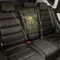 Personalized Muscular Cat Weightlifting Back Car Seat Cover Pain For Growth Dark Fantasy Gym Graphic