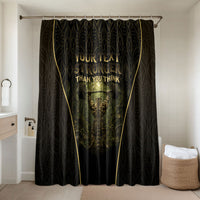 Personalized Muscular Cat Weightlifting Bathroom Set Pain For Growth Dark Fantasy Gym Graphic