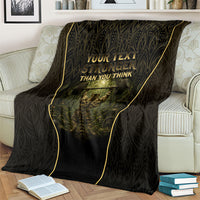 Personalized Muscular Cat Weightlifting Blanket Pain For Growth Dark Fantasy Gym Graphic