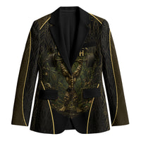 Personalized Muscular Cat Weightlifting Blazer Pain For Growth Dark Fantasy Gym Graphic