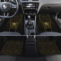 Personalized Muscular Cat Weightlifting Car Mats Pain For Growth Dark Fantasy Gym Graphic