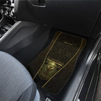 Personalized Muscular Cat Weightlifting Car Mats Pain For Growth Dark Fantasy Gym Graphic