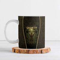 Personalized Muscular Cat Weightlifting Ceramic Mug Pain For Growth Dark Fantasy Gym Graphic
