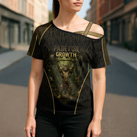 Personalized Muscular Cat Weightlifting Cross Shoulder Shirt Pain For Growth Dark Fantasy Gym Graphic