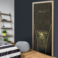 Personalized Muscular Cat Weightlifting Door Cover Pain For Growth Dark Fantasy Gym Graphic