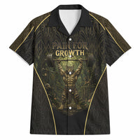 Personalized Muscular Cat Weightlifting Hawaiian Shirt Pain For Growth Dark Fantasy Gym Graphic