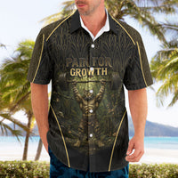Personalized Muscular Cat Weightlifting Hawaiian Shirt Pain For Growth Dark Fantasy Gym Graphic
