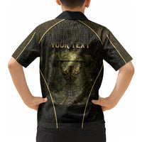 Personalized Muscular Cat Weightlifting Hawaiian Shirt Pain For Growth Dark Fantasy Gym Graphic