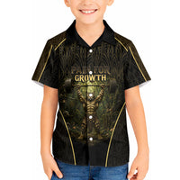 Personalized Muscular Cat Weightlifting Kid Hawaiian Shirt Pain For Growth Dark Fantasy Gym Graphic