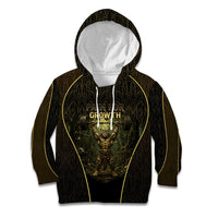 Personalized Muscular Cat Weightlifting Kid Hoodie Pain For Growth Dark Fantasy Gym Graphic