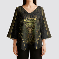 Personalized Muscular Cat Weightlifting Kimono Sleeve Blouse Pain For Growth Dark Fantasy Gym Graphic