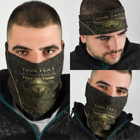 Personalized Muscular Cat Weightlifting Neck Gaiter Pain For Growth Dark Fantasy Gym Graphic