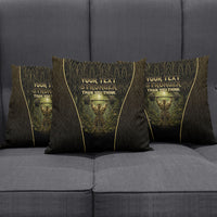 Personalized Muscular Cat Weightlifting Pillow Cover Pain For Growth Dark Fantasy Gym Graphic