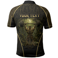 Personalized Muscular Cat Weightlifting Polo Shirt Pain For Growth Dark Fantasy Gym Graphic